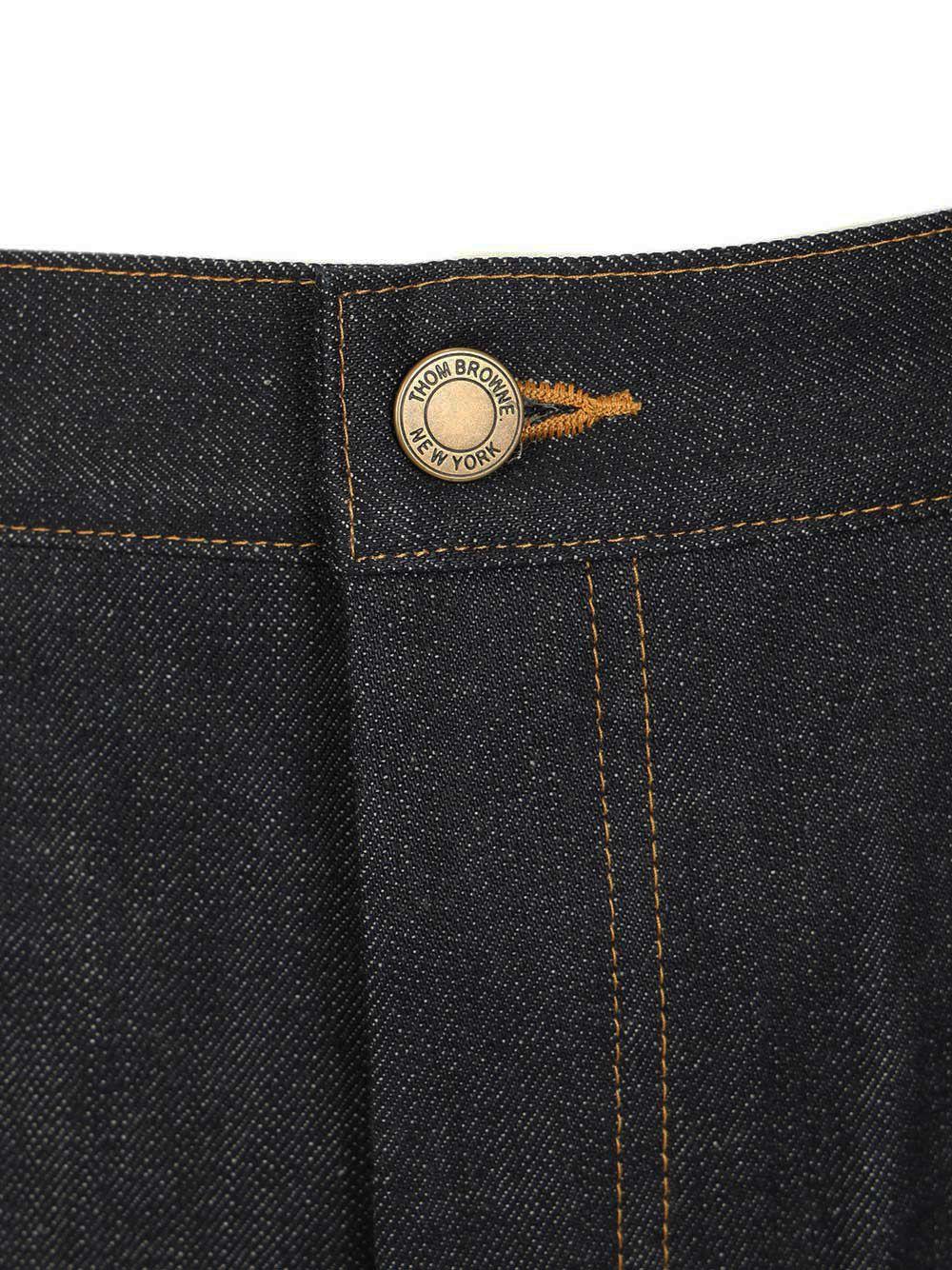 THOM BROWNE Indigo Cotton Denim Jeans