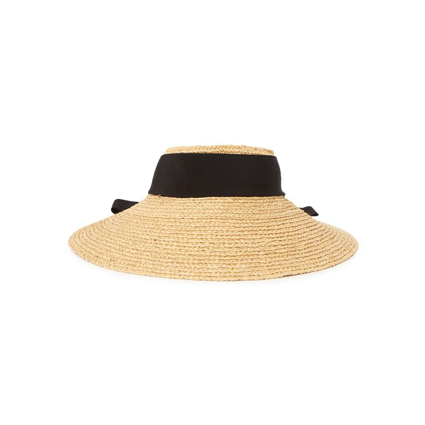 HELEN KAMINSKI Sabina Women’s Visor Cap HAT51251 NATURAL BLACK