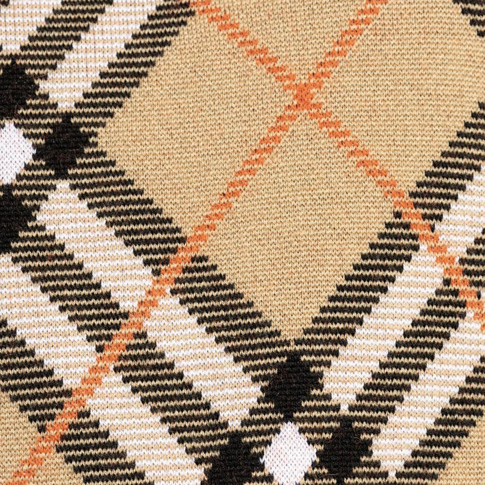 BURBERRY Vintage Check Wool V-Neck Cardigan Sand