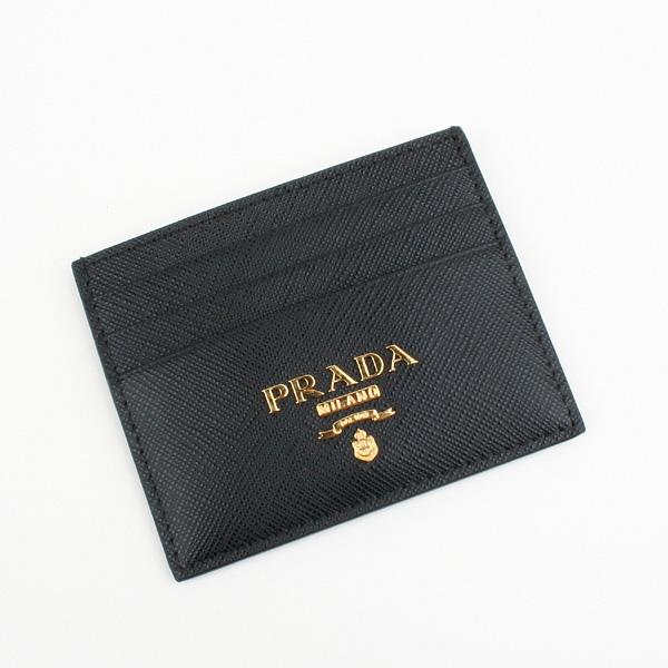 PRADA Saffiano Leather Metal Logo Card Holder