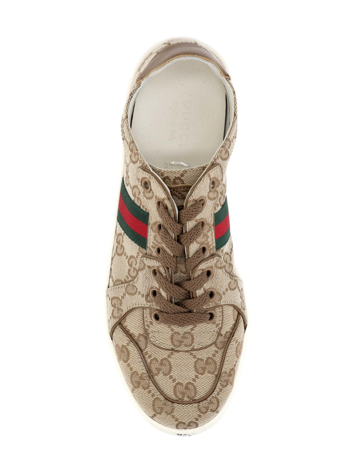 GUCCI White Leather Low-Top Sneakers