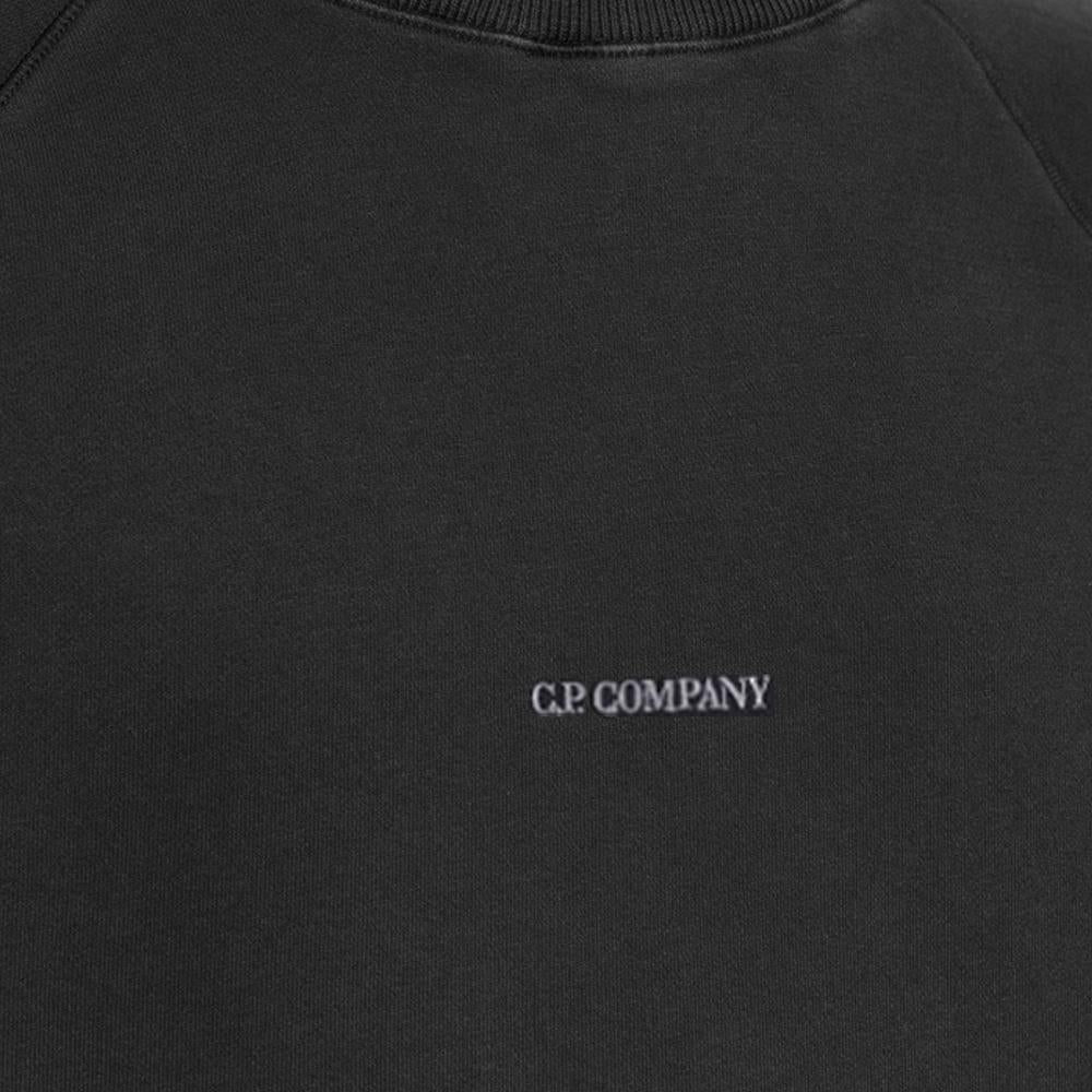 CP Company Diagonal Fleece Crewneck Sweatshirt Black Men