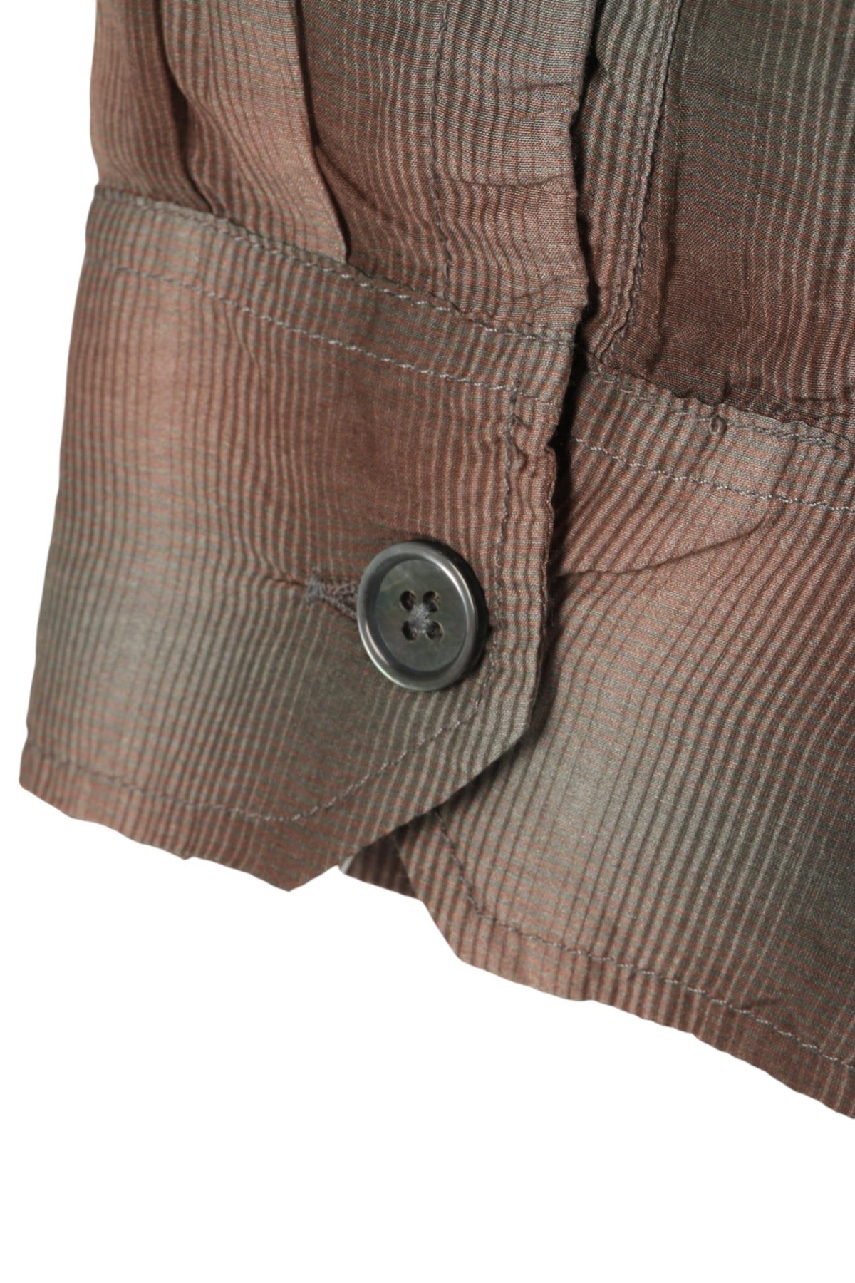 OUR LEGACY Screen Check Cotton Silk Beyond Long Sleeve Shirt M4242BRC