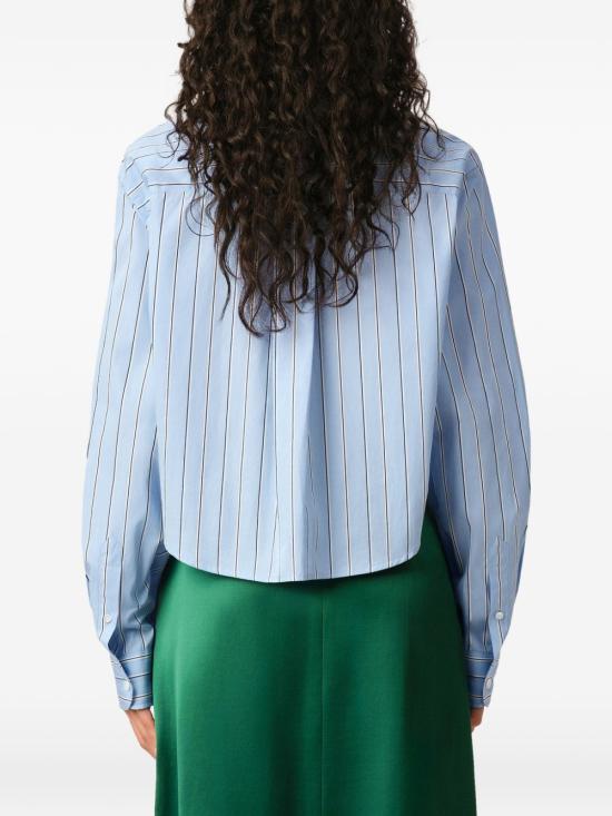 AMI Cashmere Blue Ivory Cotton Shirt