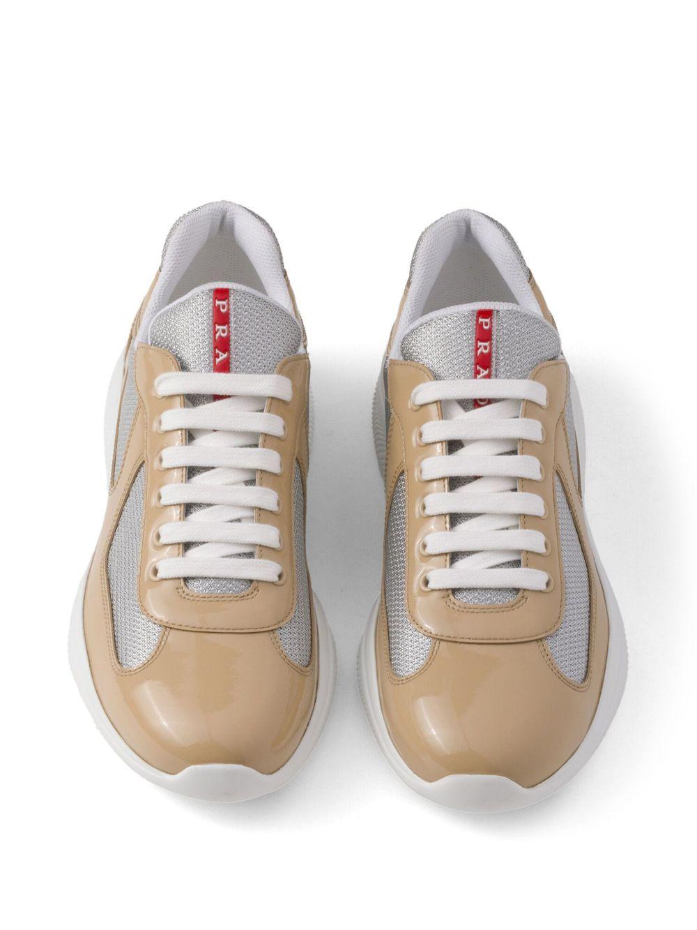 PRADA Black Leather Low-Top Sneakers