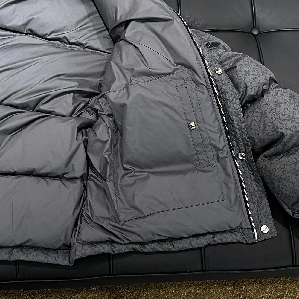 Chrome Hearts Gray Monogram STIFF V2 Puffer Jacket Unisex