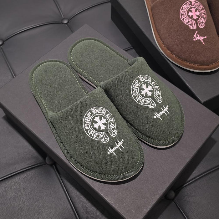 Chrome Hearts Green White Honolulu Slide Slippers Unisex