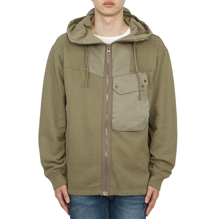 Ten C Men’s Fleece Lined Hooded Zip-Up Jacket Navy