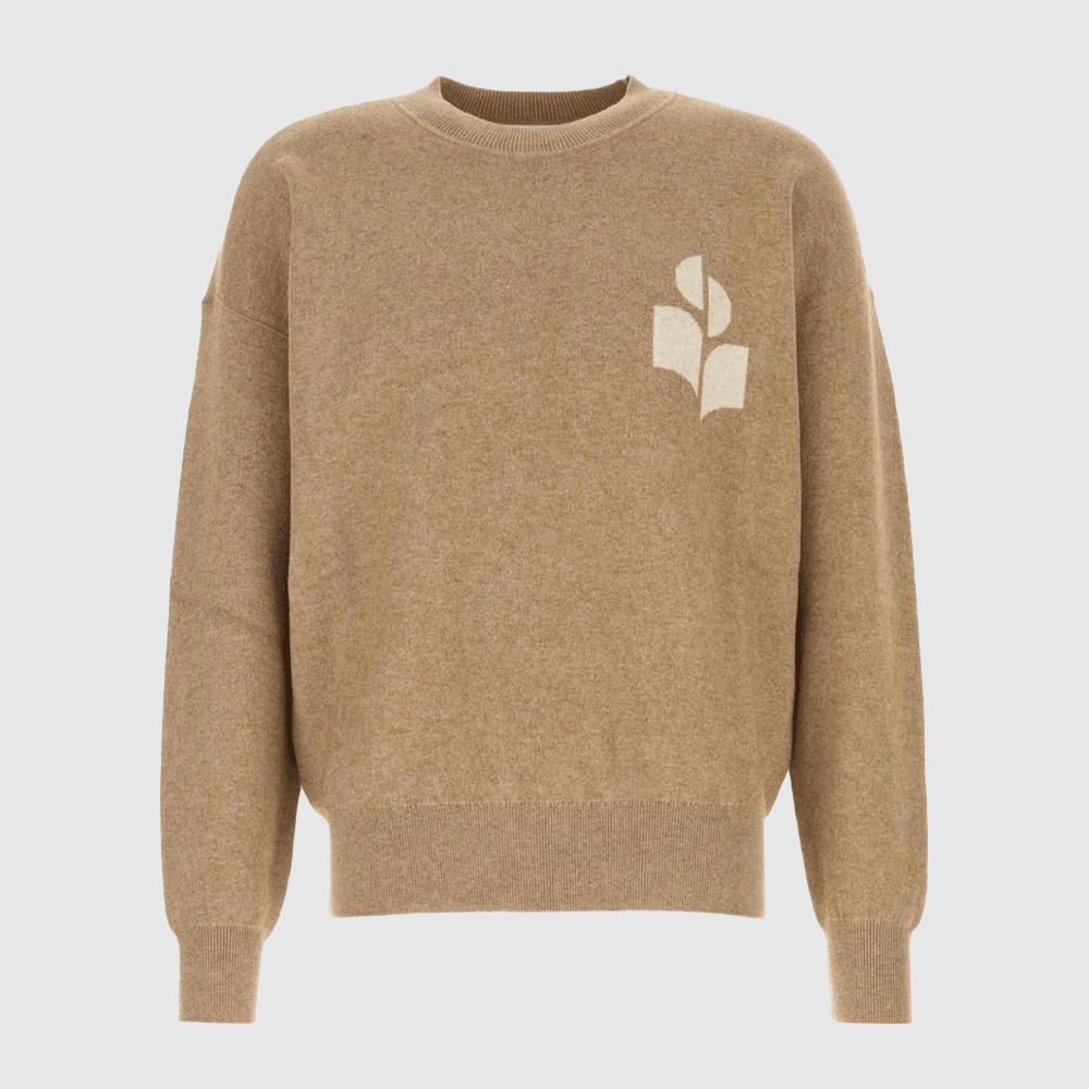 Isabel Marant Evans Logo Crewneck Knit Sweater for Men PU0051HA A1L04H 50CM