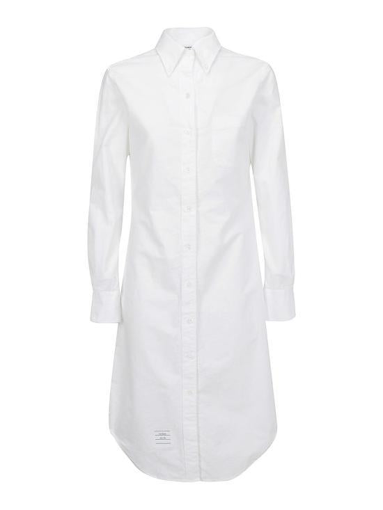 THOM BROWNE White Midi Dress
