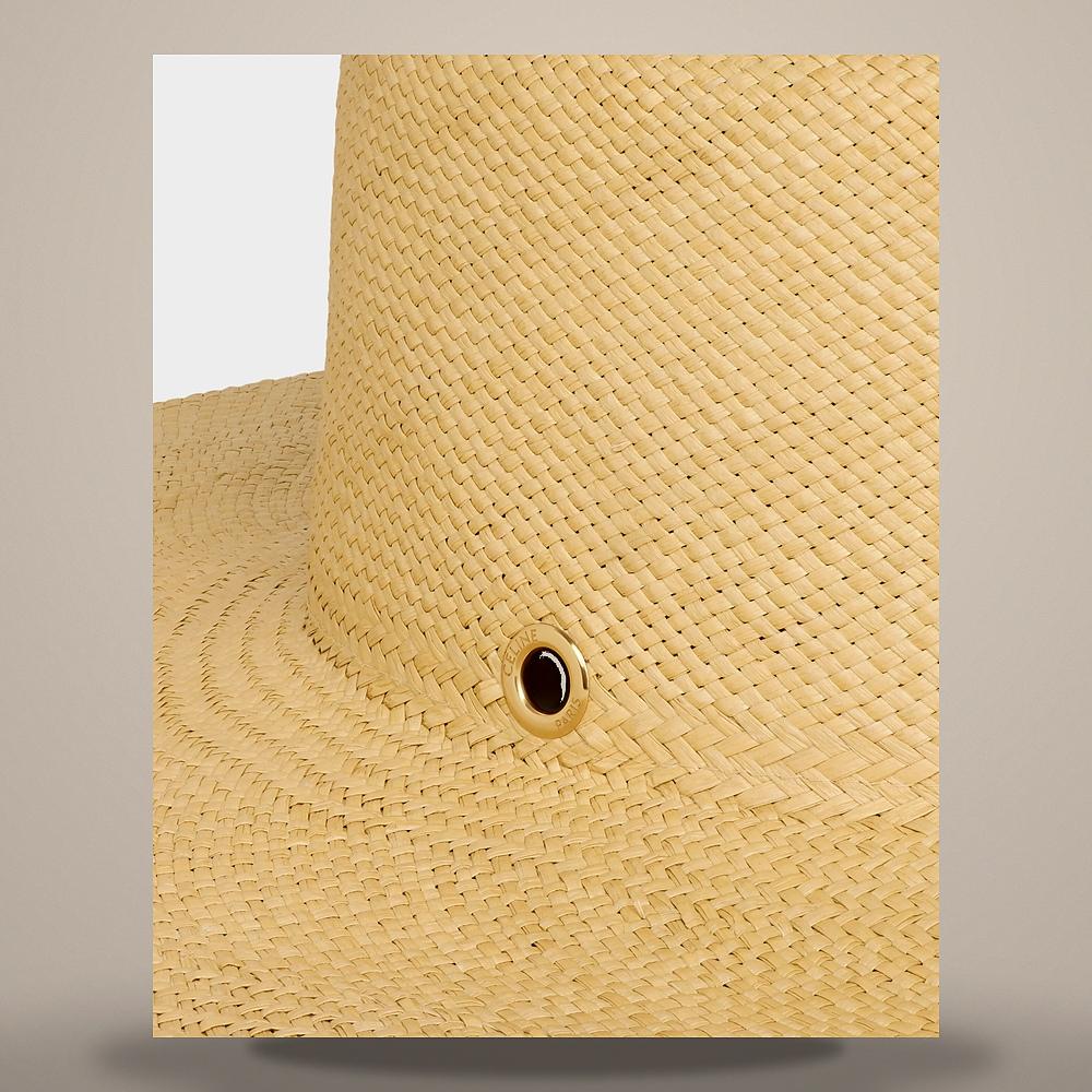 CELINE Triomphe Bucket Hat Cotton Denim Vivienne Glass Accessorie AA0JF0ZZY GFV6