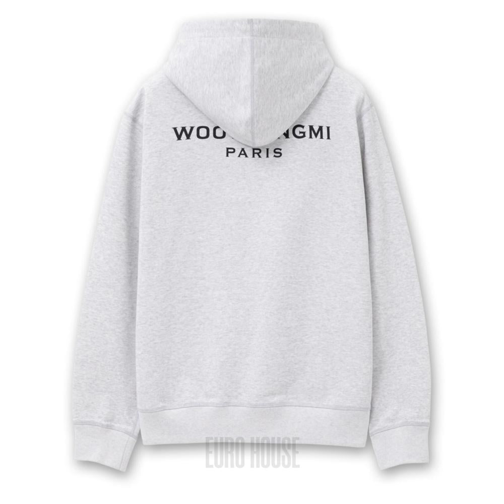 WOOYOUNGMI Gray Cotton Back Logo Hoodie W241TS37737G