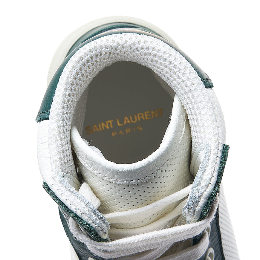 Saint Laurent Women's Perforated Leather Mid-Top Sneakers 610619 AAAS4 8513 1