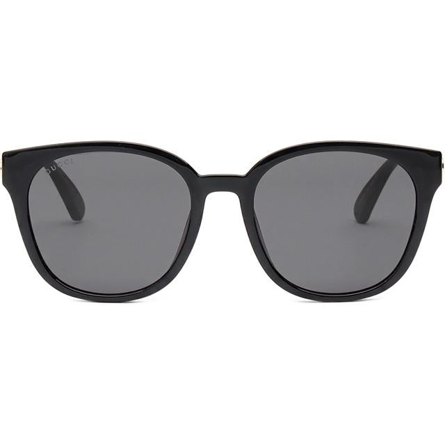 GUCCI Black Acetate Asian Fit Unisex Sunglasses