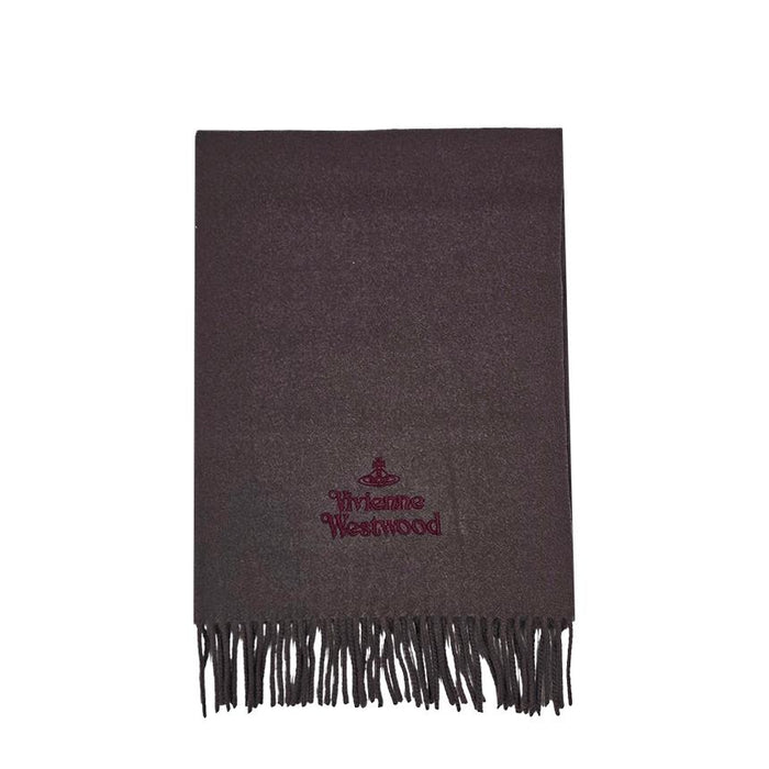 Vivienne Westwood Wool Scarf Brown Unisex
