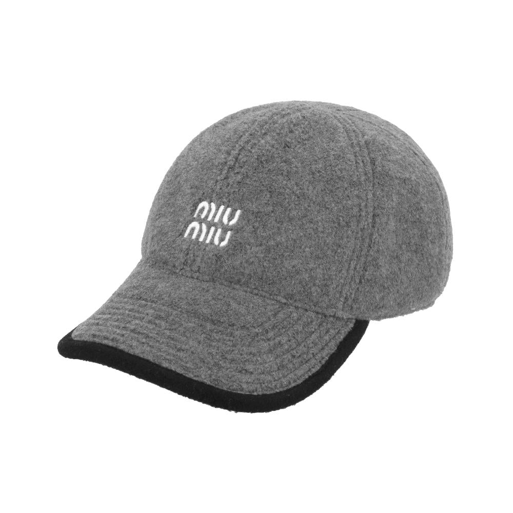 Miu Miu Logo Embroidered Fleece Cap for Women