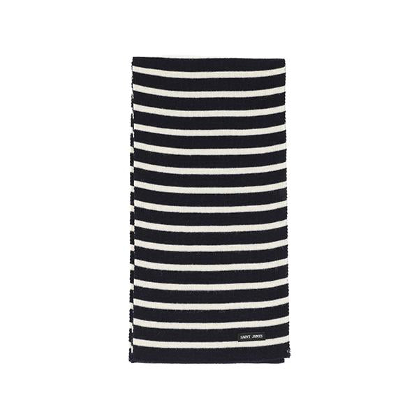 Saint James Unisex Ray Stripe Scarf Muffler 1409 MARINE ECRU