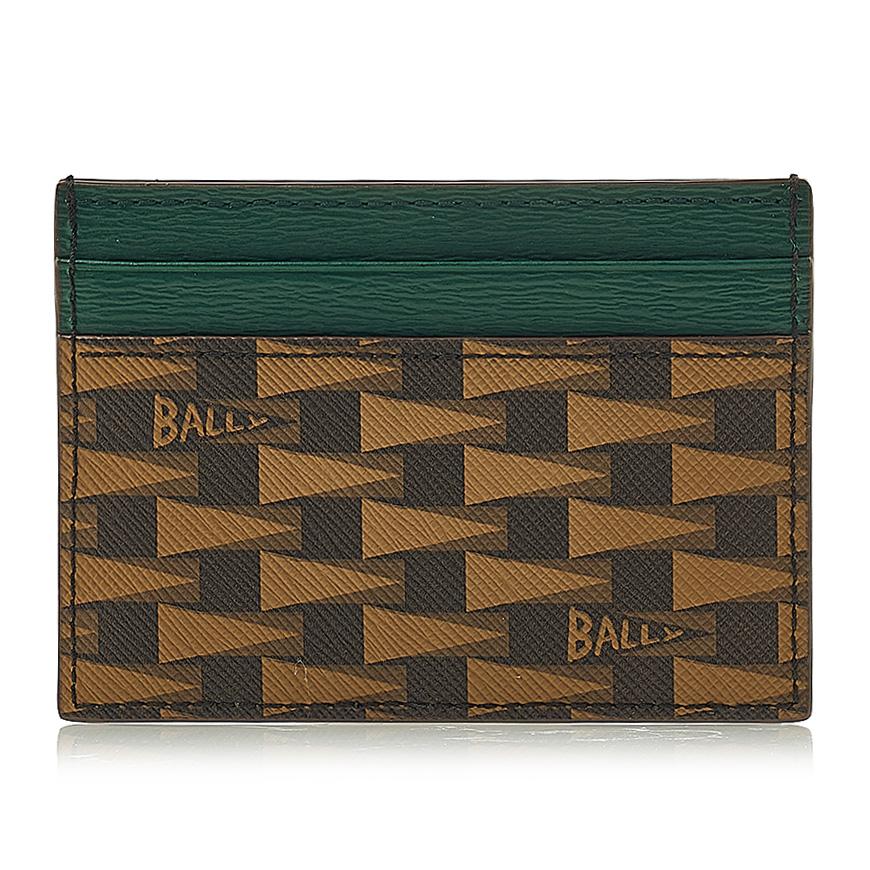 BALLY Logo Print Leather Card Holder for Men PNT C CARD CASE I8I4O