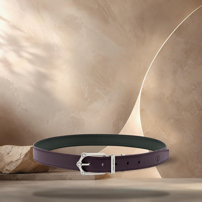 Louis Vuitton Patinated Frog Reversible Belt Green Brown 30mm M4646