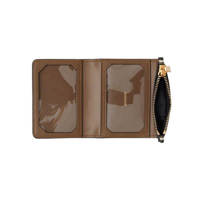 BURBERRY Icon Stripe Leather Card Holder Wallet