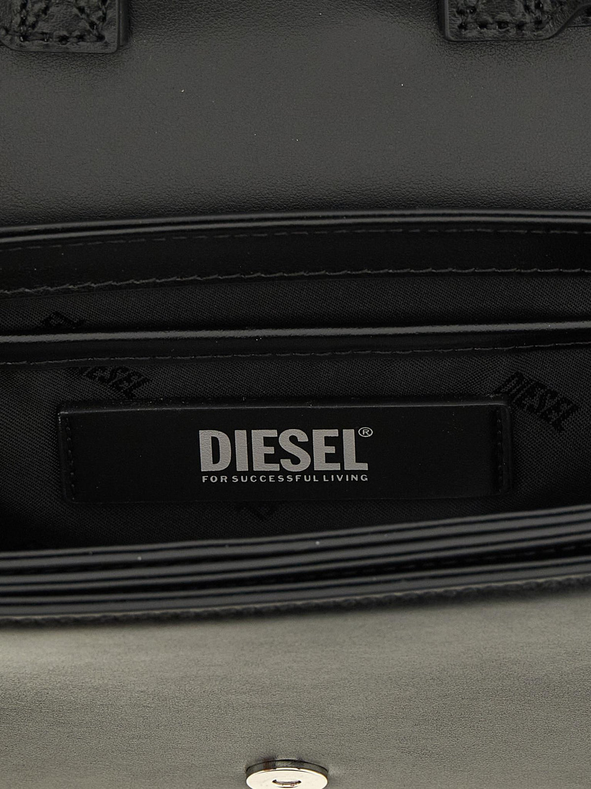 DIESEL Black Leather Shoulder Bag