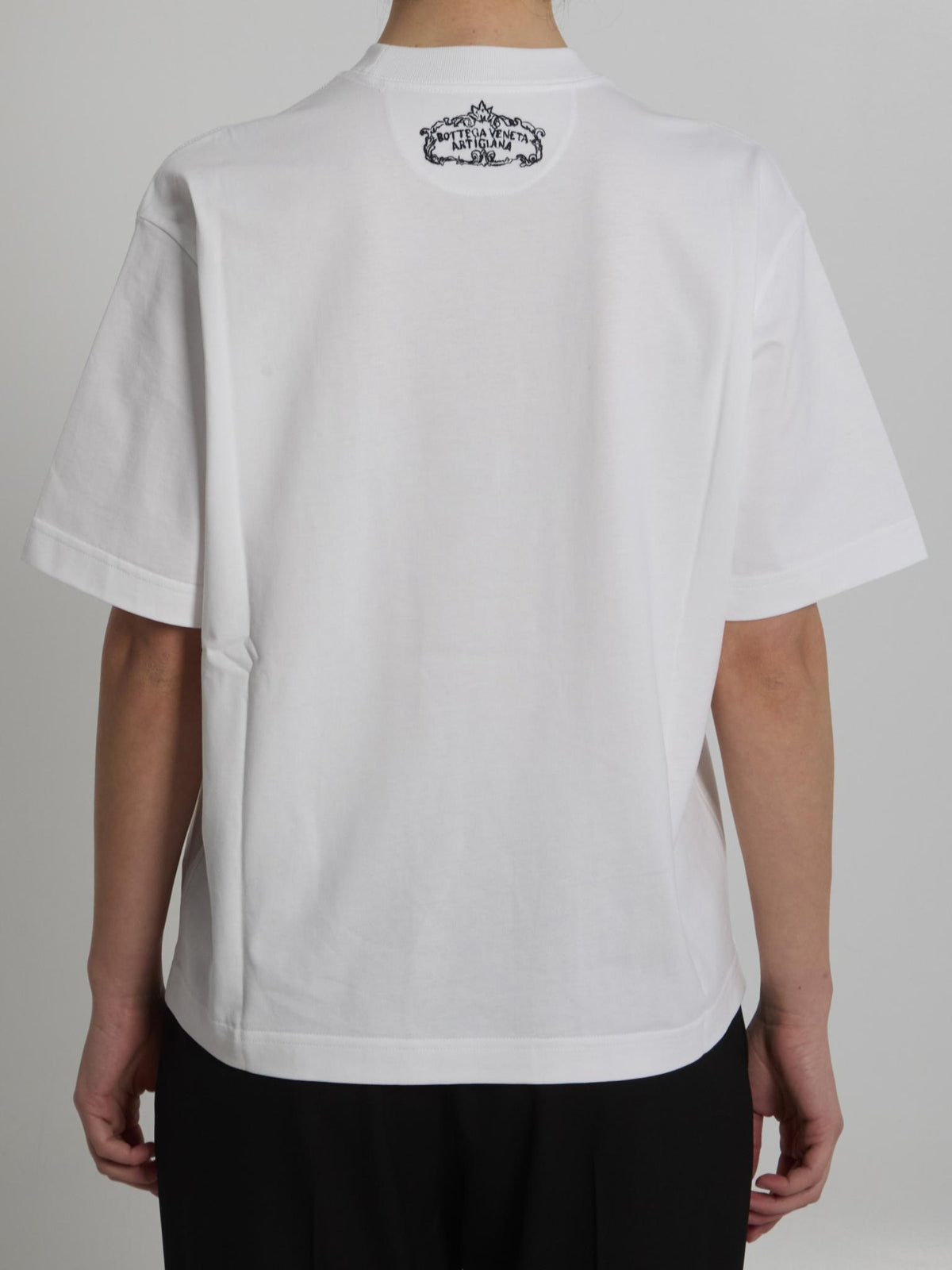 Bottega Veneta Black Cotton Short Sleeve T-Shirt