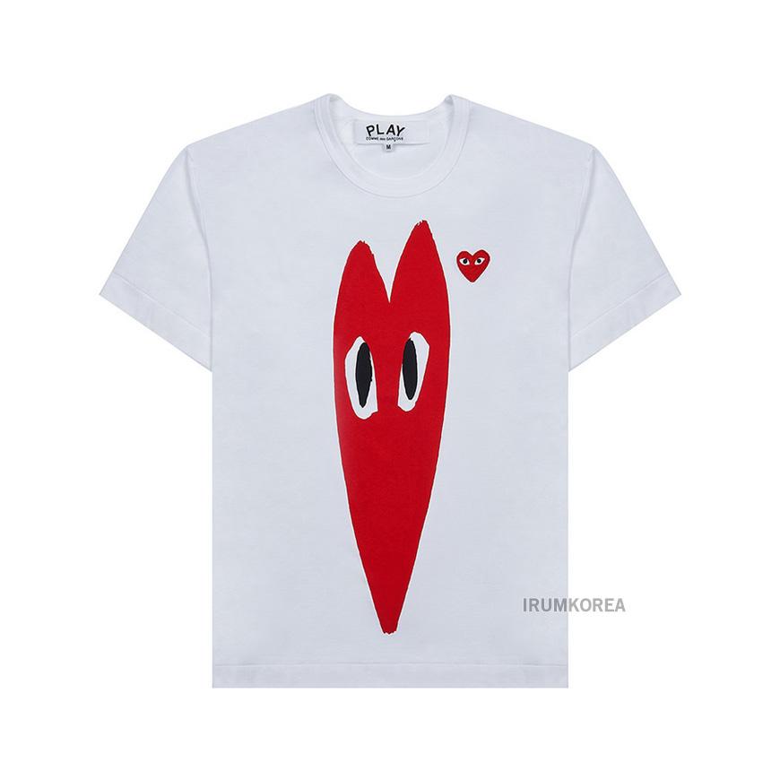 Comme des Garcons Unisex Narrow Heart T-Shirt AX T224 051 WHITE