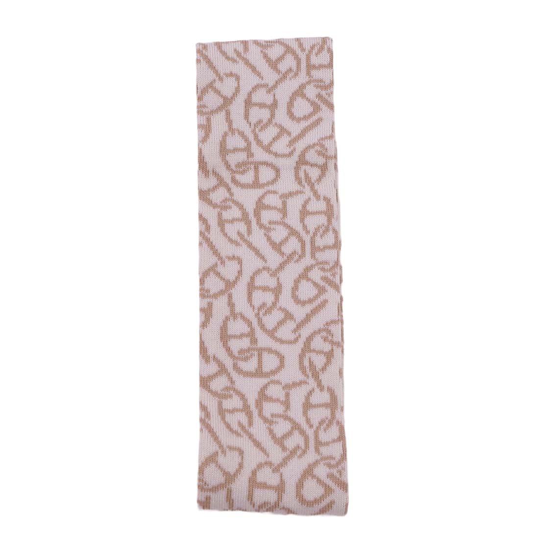 HERMES Giovanna Headband Ecru Beige Bleu Noir