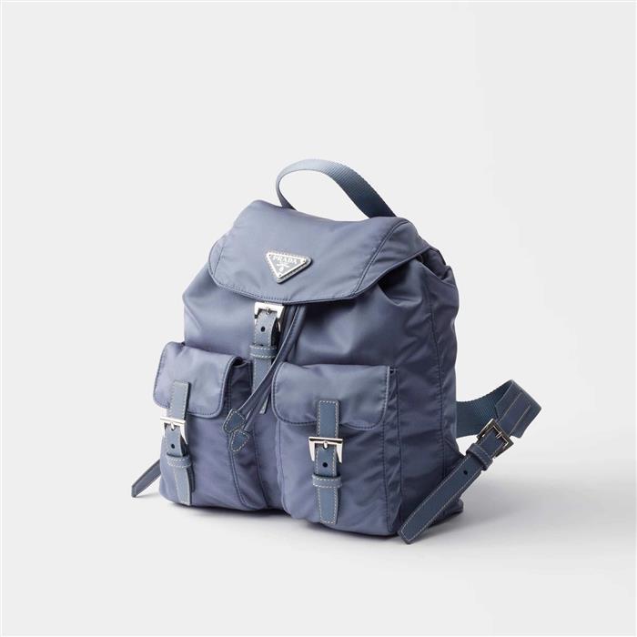PRADA Triangle Logo Re-Nylon Small Backpack Black