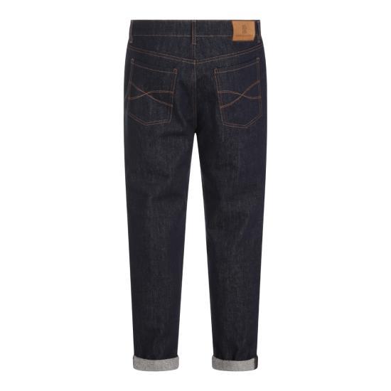 Brunello Cucinelli Dark Denim Jeans Men’s Cotton Pants