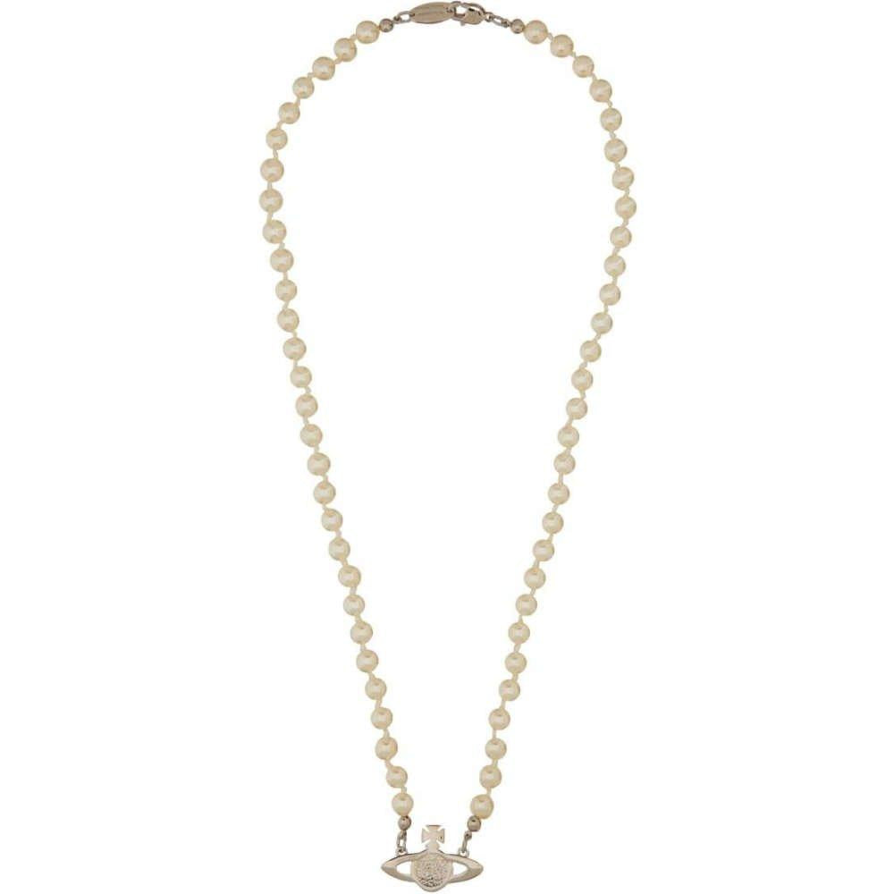 Vivienne Westwood Mini Pearl Bas Silver Necklace