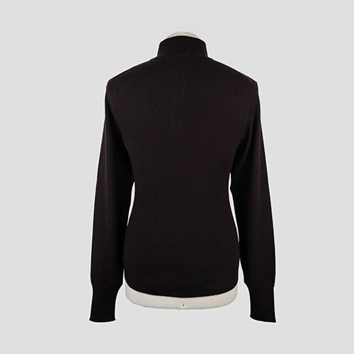 Drumohr Men’s Cashmere Knit Half-Zip Sweater Dark Brown