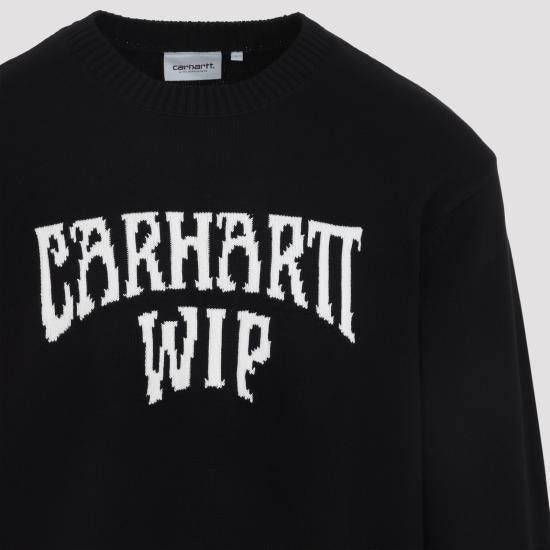 CARHARTT WIP Black/Wax Knit Crewneck Sweater for Men