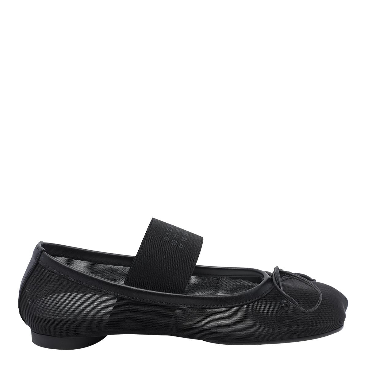 Maison Margiela Black Leather Ballet Flats