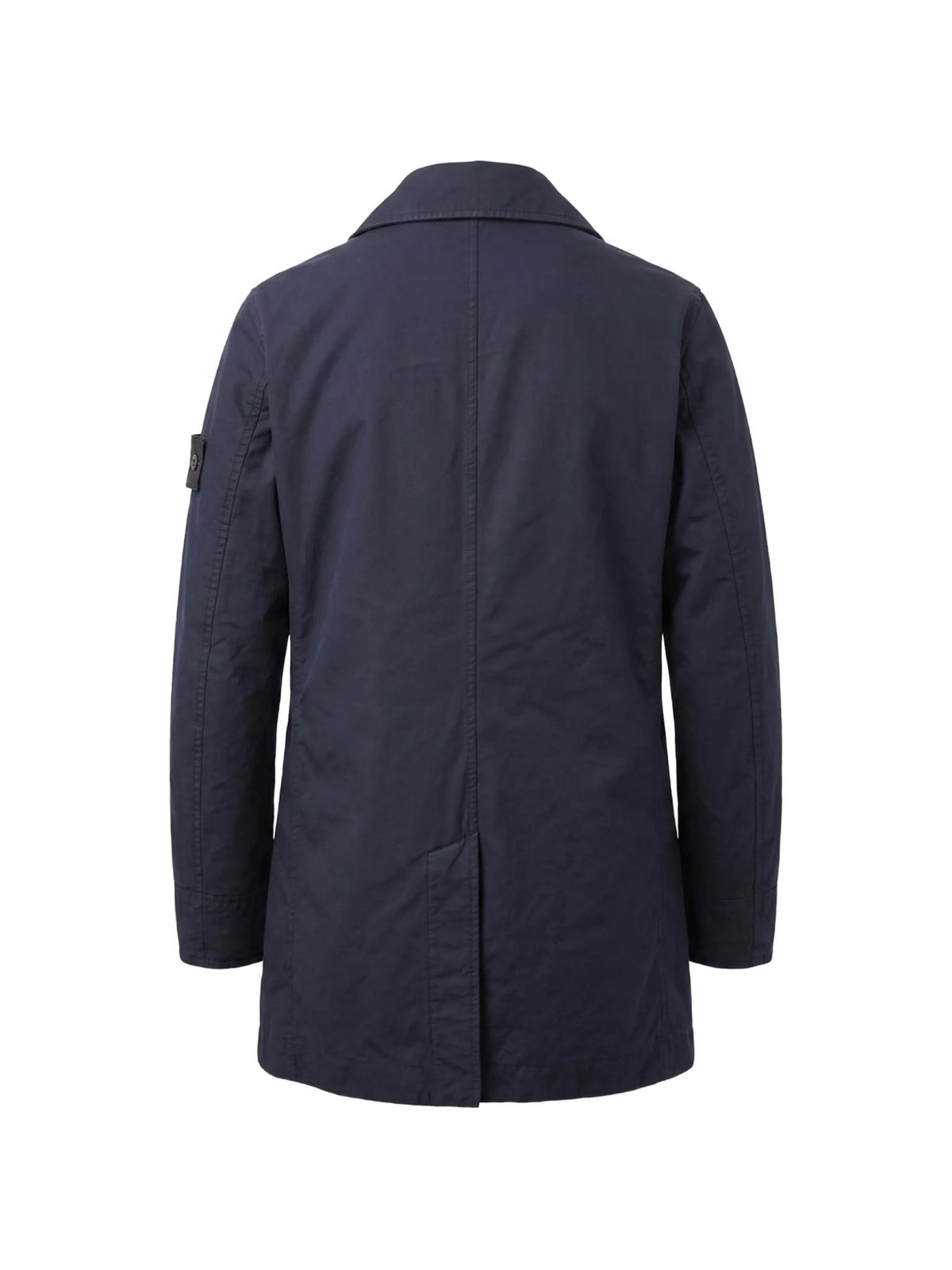 STONE ISLAND Black Cotton Trench Coat