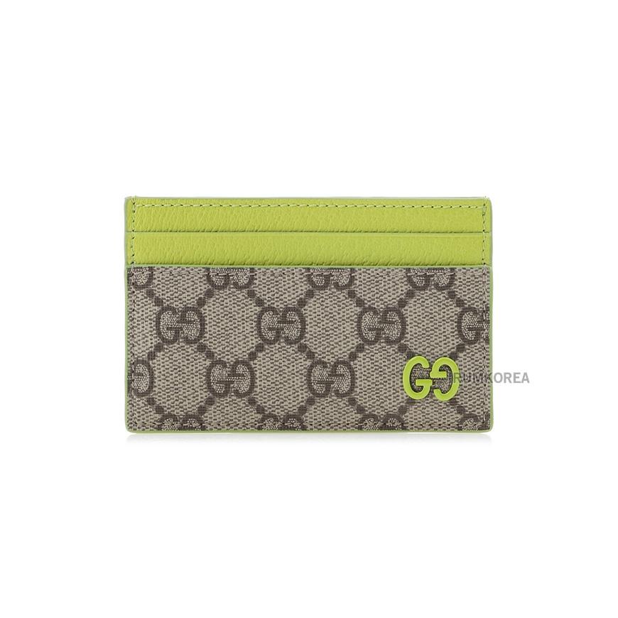 GUCCI Men’s Bicolor GG Logo Leather Card Holder Wallet