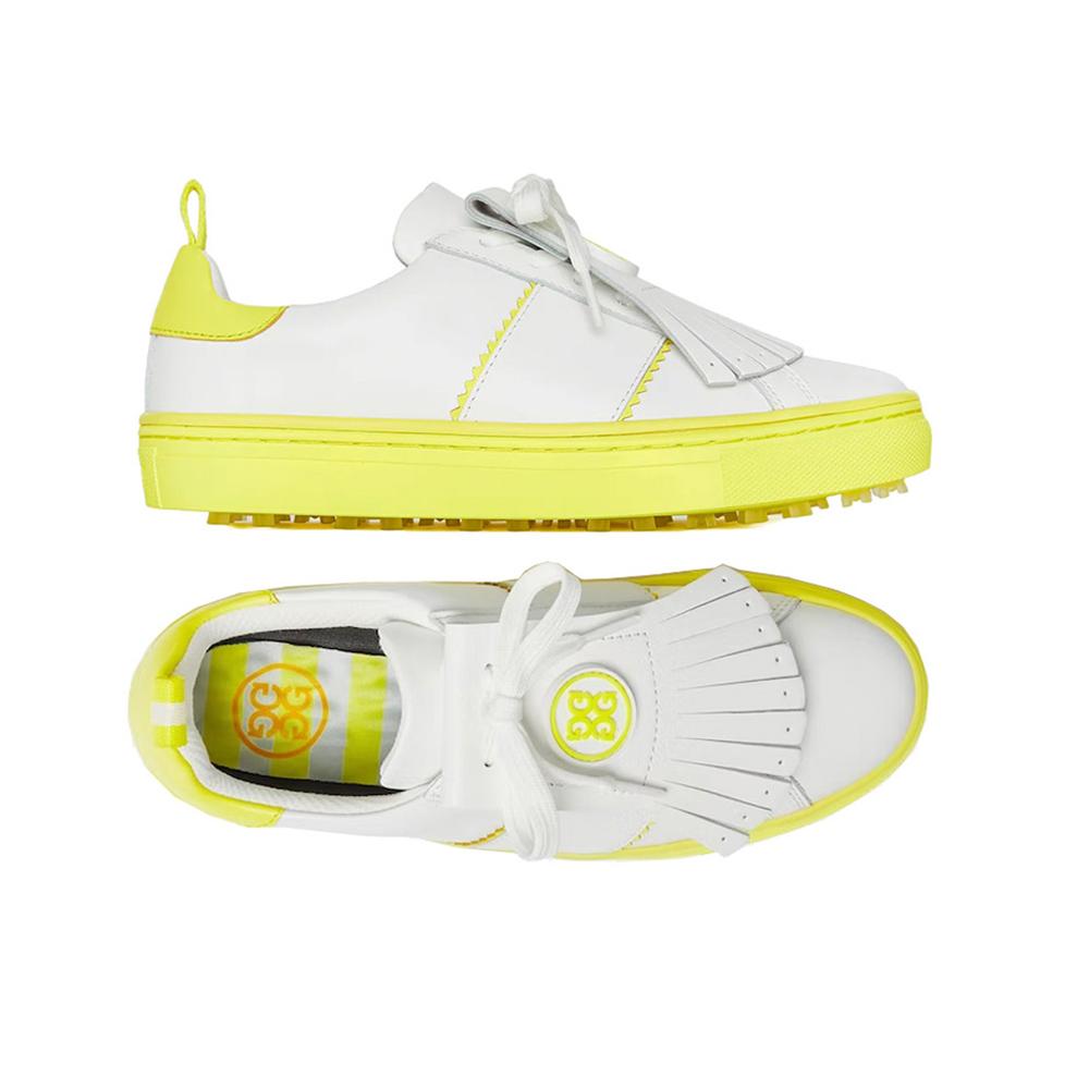 G/FORE Women’s Kiltie Disruptor Golf Shoes White Light Yellow Low-Top