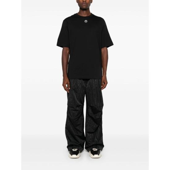 Marine Serre Black Short Sleeve T-Shirt MTT077ACJER0009BK99