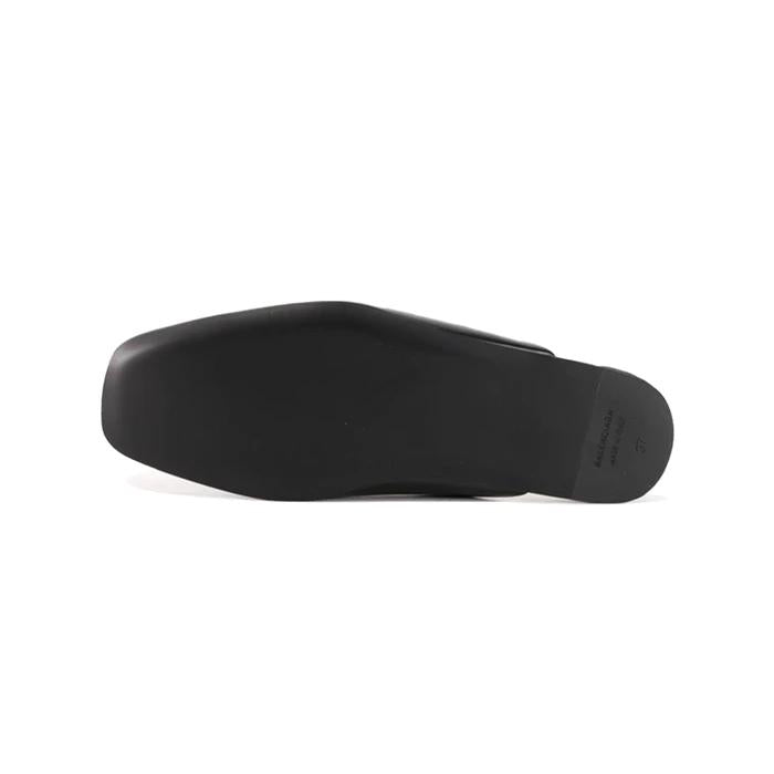BALENCIAGA Women’s Logo Mule Loafer Slides Black