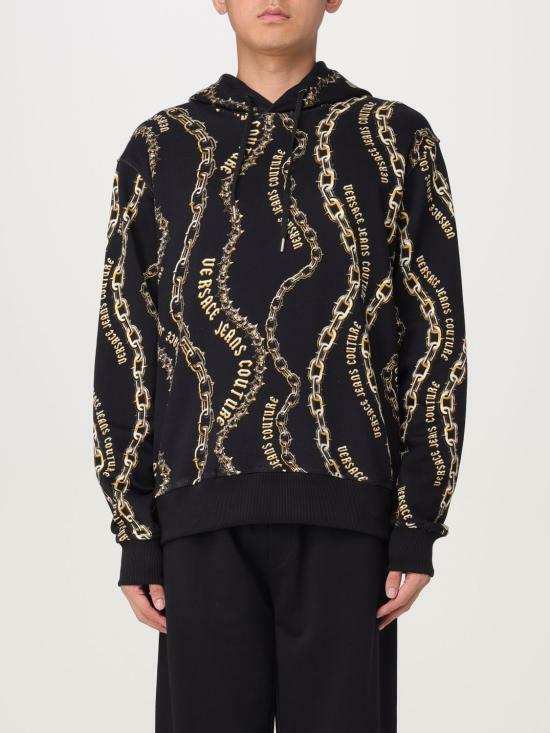 Versace Couture Allover Chain Print Hoodie for Men 77GAI3H0 FS160 G89