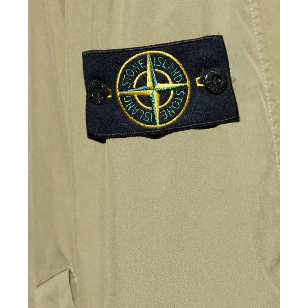 STONE ISLAND Logo Patch Men's Coach Jacket Green