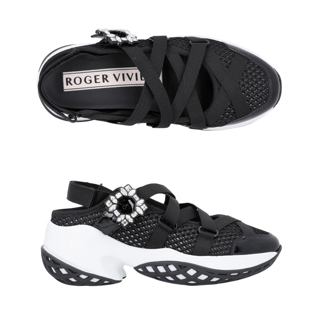 Roger Vivier Viv Run Fabric Low-Top Sneakers for Women
