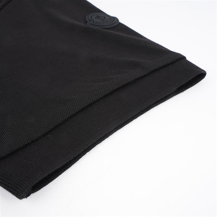 Moncler Logo Patch Piqué Polo Shirt Black Men’s