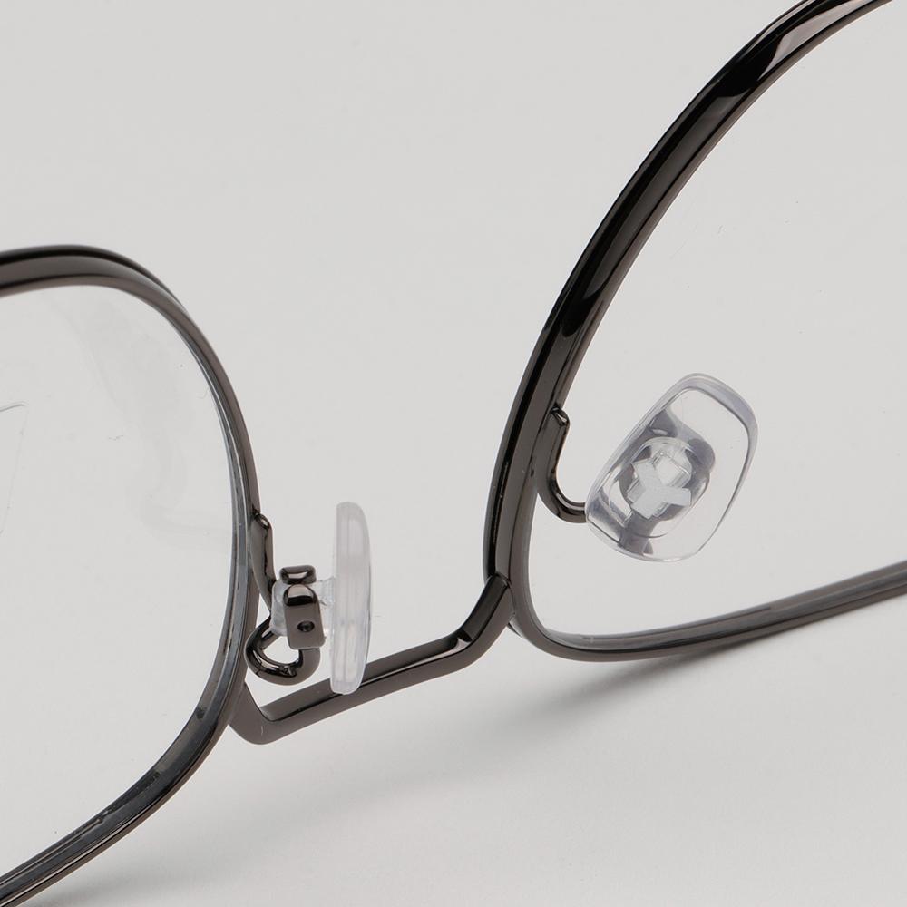BALLY Titanium Metal Square Eyeglass Frame Asian Fit Unisex BY5059D 008