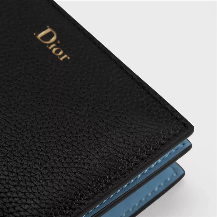 DIOR Medallion Begonia Leather Bifold Wallet