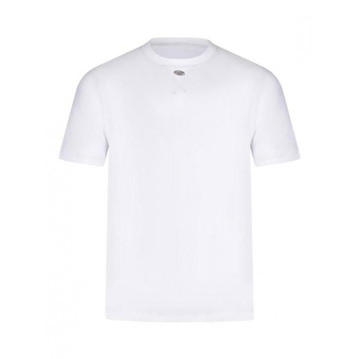 DIESEL Oval D Logo Crewneck Cotton T-Shirt White Men