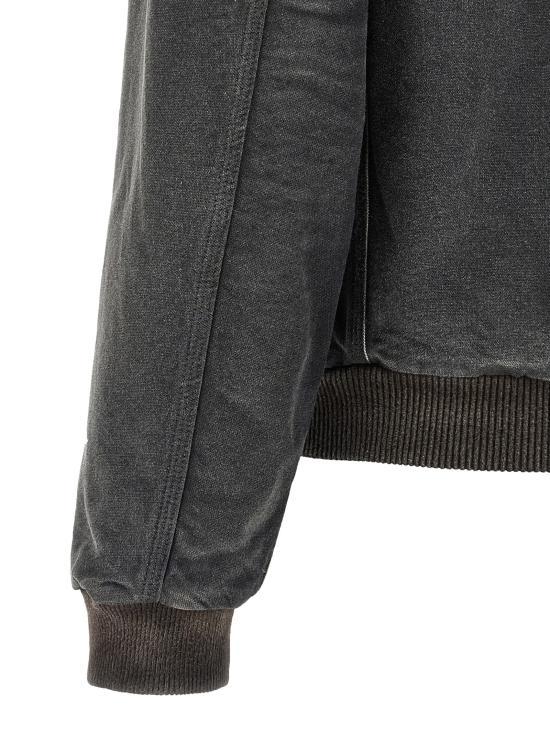 AURALEE Faded Black Cotton Hooded Sweatshirt for Women