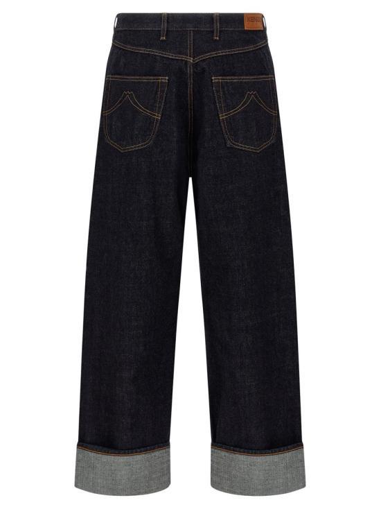 KENZO Men’s Denim Pants FF65DP4216Q1DM RINSE BLUE DENIM DOM