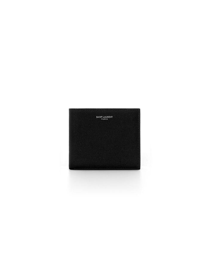 Saint Laurent Black Leather Bifold Wallet for Men