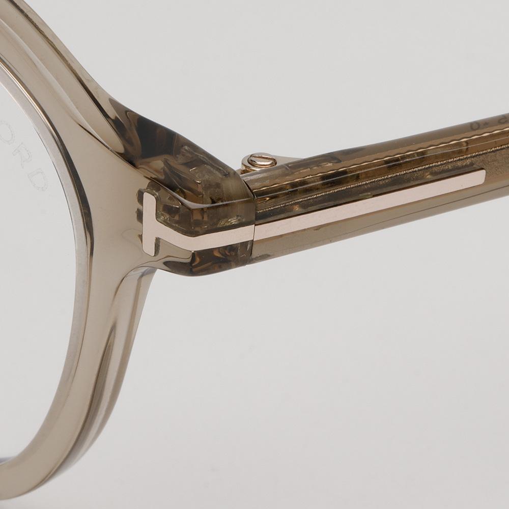 TOM FORD Blue Light Blocking Clear Brown Round Acetate Eyeglasses U TF6011KB 045